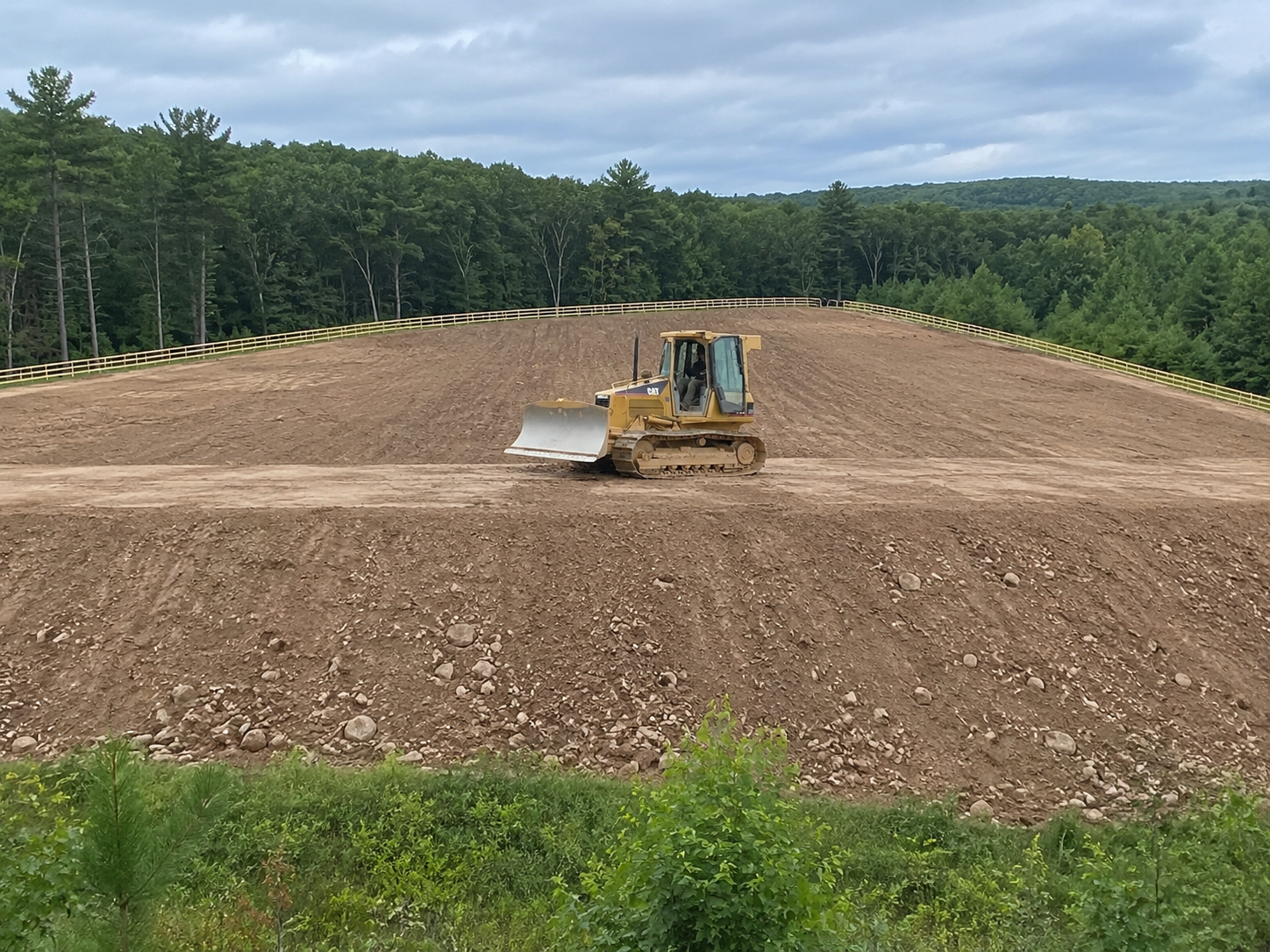 Earthwork mound and dirt project