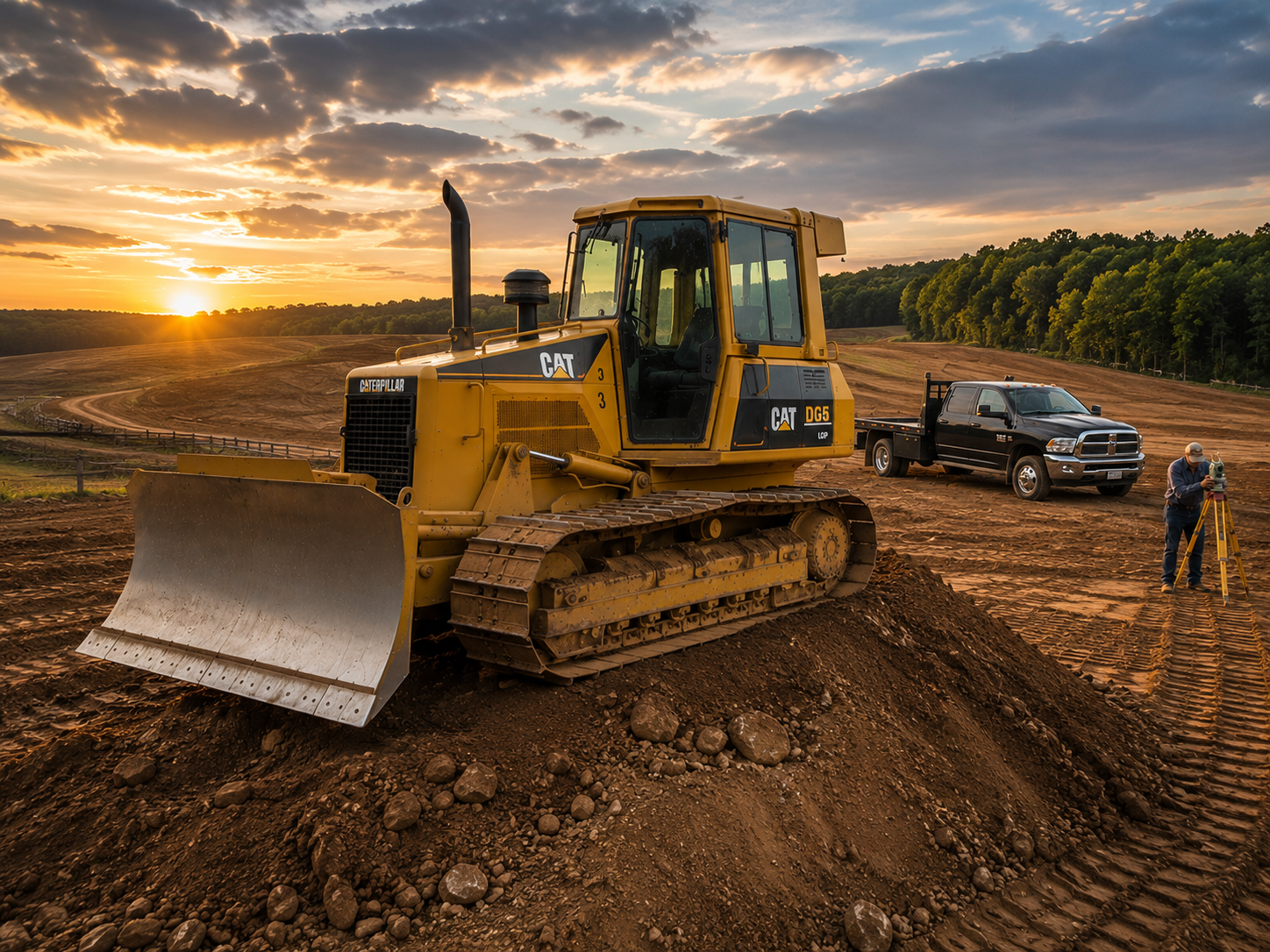 Arkansas sunset earthwork background
